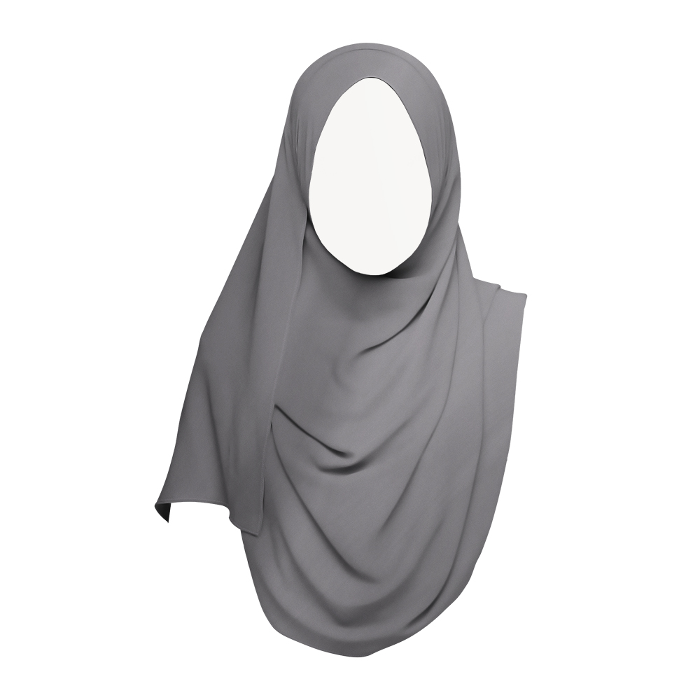 Dusty Gray - Pearl Chiffon Hijab by NUQI
